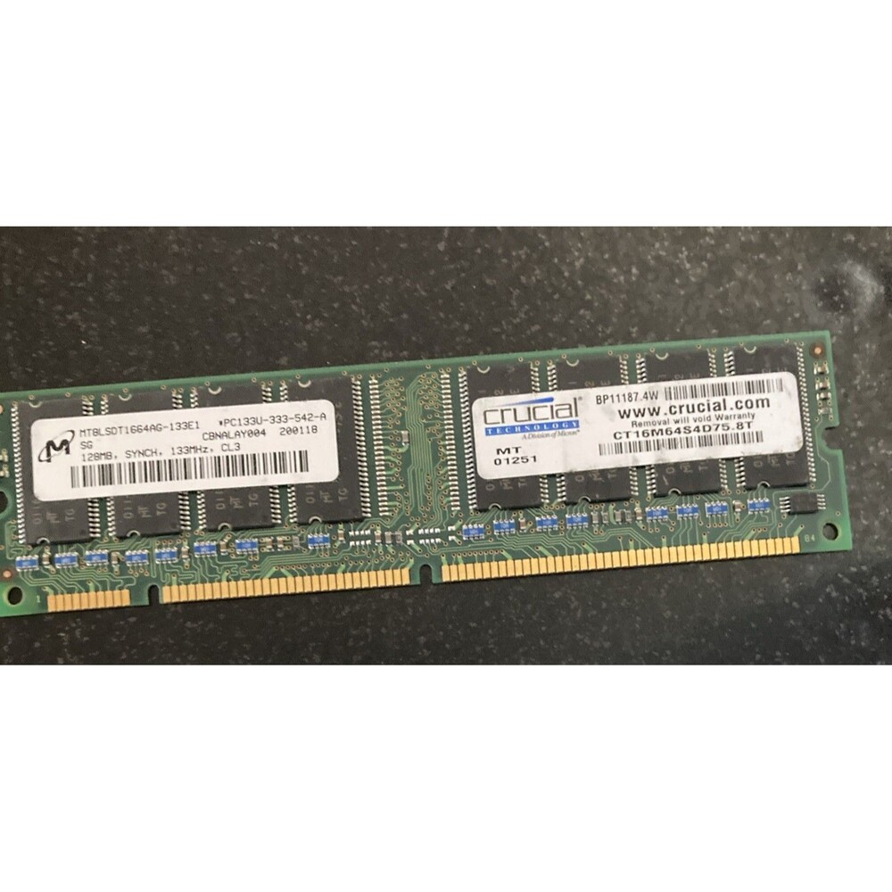 Crucial CT16M64S4D75 BT 133MHz 128MB Desktop Memory